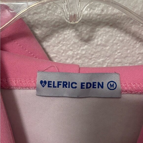 Aelfric Eden Oversized Pink Hoodie with Red Star Design Medium Streetwear - Picture 2 of 8